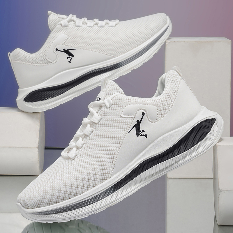 Men'S Shoes Black And White - Tênis Masculinos para Corrida com Amortecimento