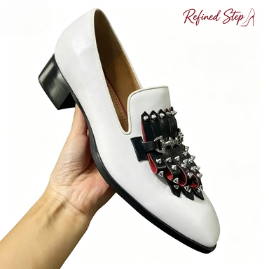 Men'S Shoes Black And White - Sapatos Masculinos de Luxo Feitos à
