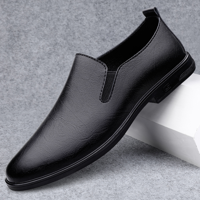Men'S Shoes Black And White - Simples branco macio sola confortável mocassins