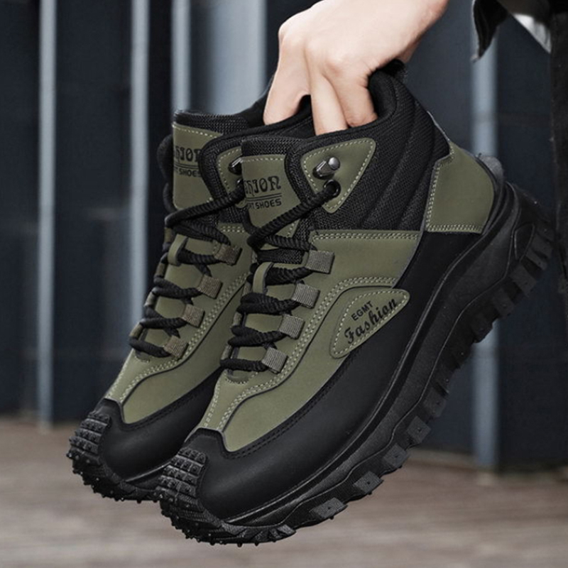 Men'S Shoes Black And White - Botas de caminhada masculinas pretas e