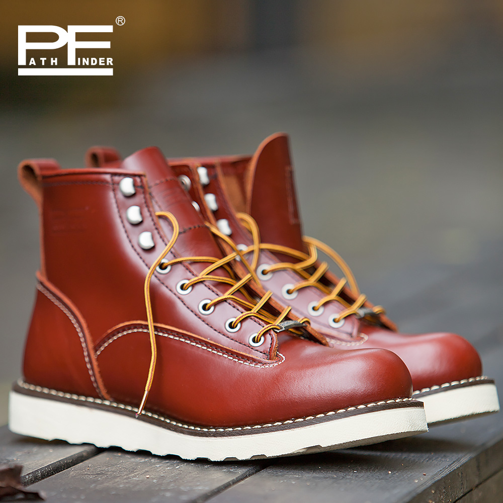 Work Boot Steel Toe - Botas de Trabalho Masculinas de Couro