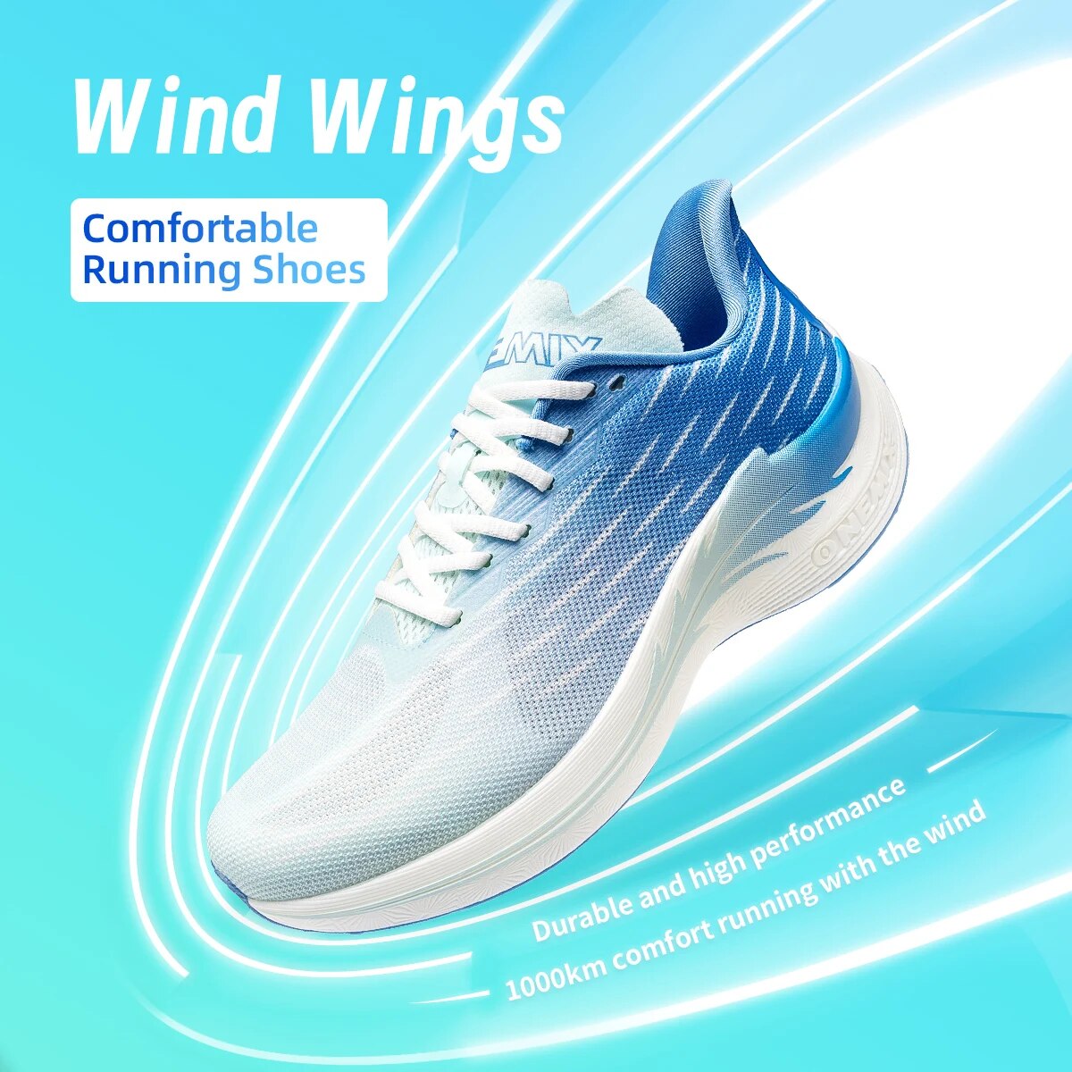 Men'S Shoes Half Cut - Onemix-Tênis de corrida respirável para homens