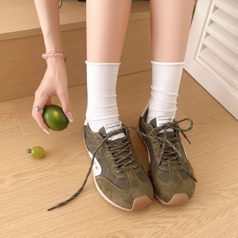 Casual Sneaker Low - Tênis retrô colorido para mulheres, tênis