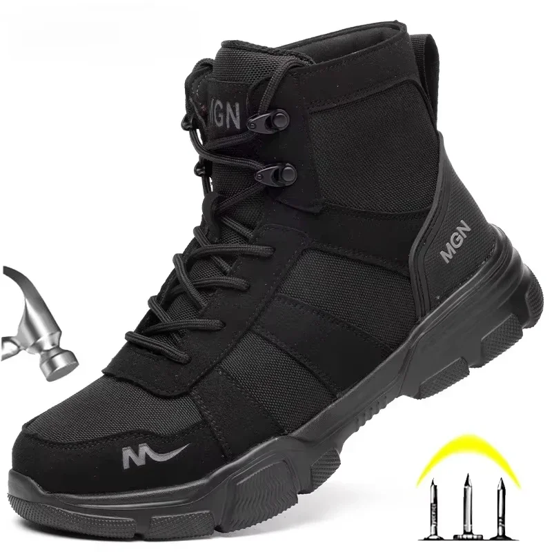 Work Boot Steel Toe - Botas de trabalho indestrutíveis sapatos de