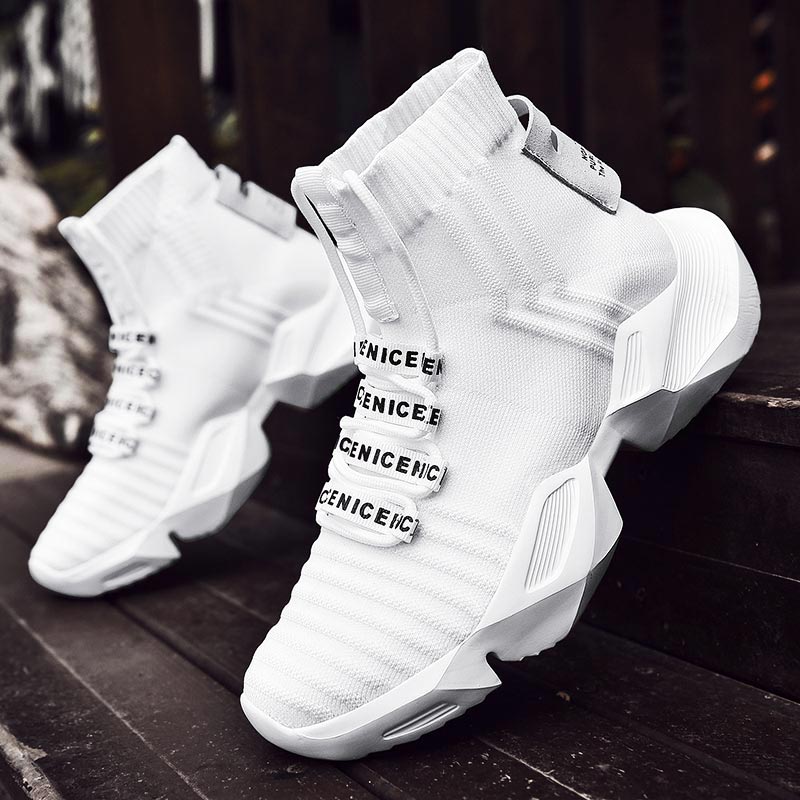 Men'S Shoes Half Cut - Plus size alta superior enorme esportes