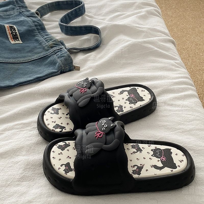 Men'S Shoes In Style - Printting bonito urso feminino chinelos verão