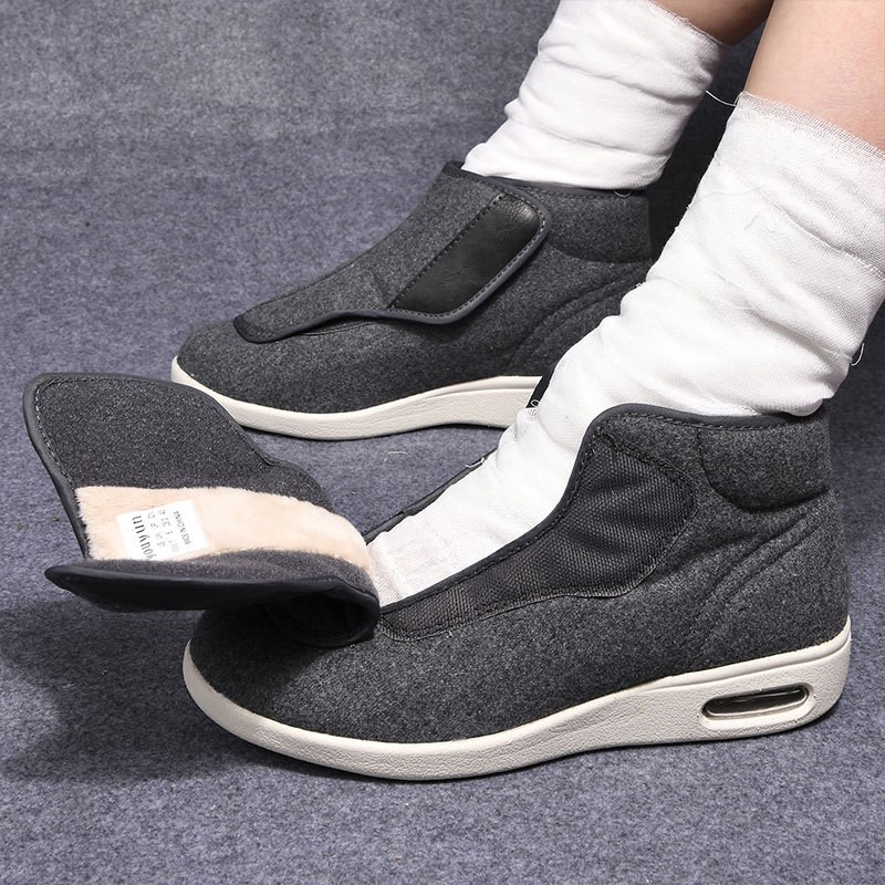 Men'S Shoes For Wide Feet - Sapatos de Inverno em Veludo Ortopédicos