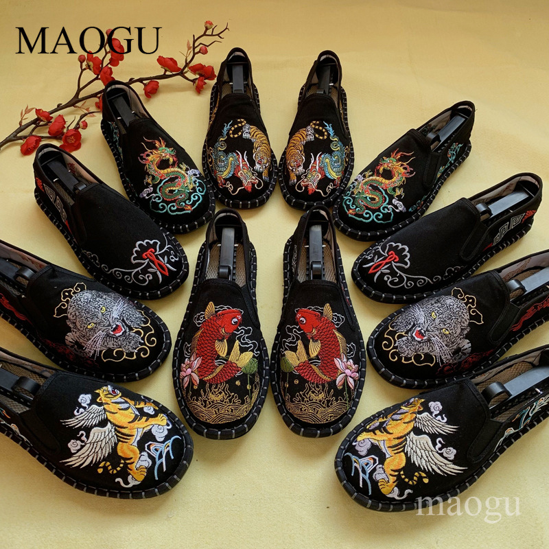 Men Shoes Loafers - Sapatos Slip-On Unissex Estilo Chinês com