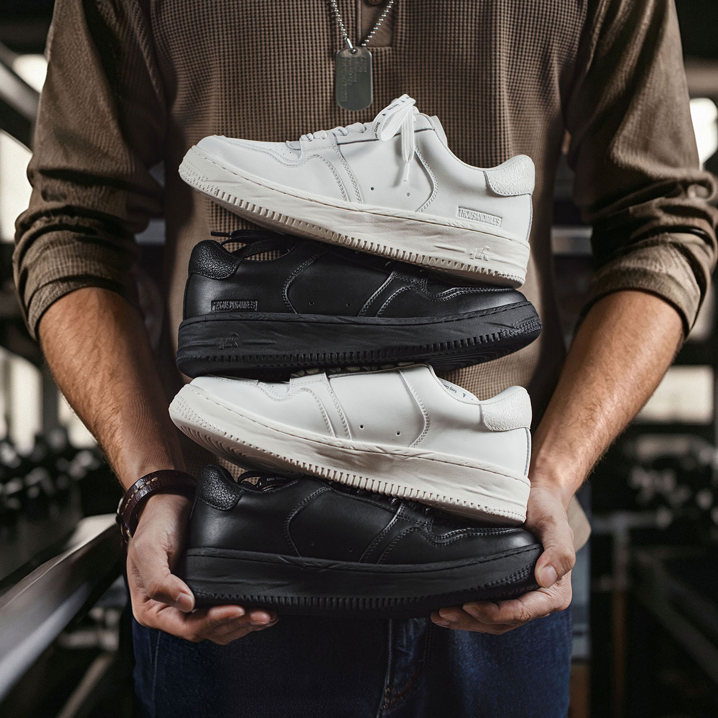Men'S Shoes Black And White - Tênis Clássico MADEN Branco e Preto