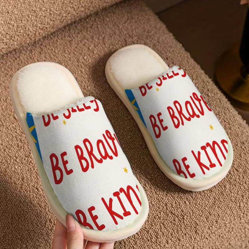 Men Shoes Kinds - Kind Quote Chinelos de Pelúcia de