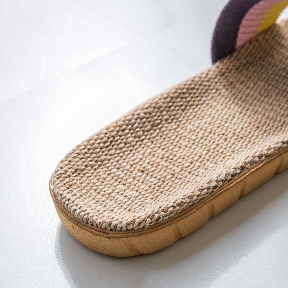 Men'S Shoes In Style - Chinelos de Linho Estilo Étnico, Sandálias