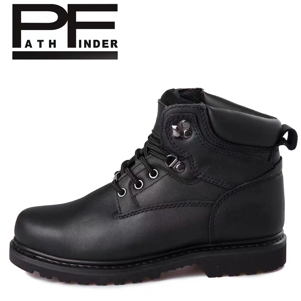 Pf moda masculina botas de mot - Work Boot Steel Toe avaliação e preço