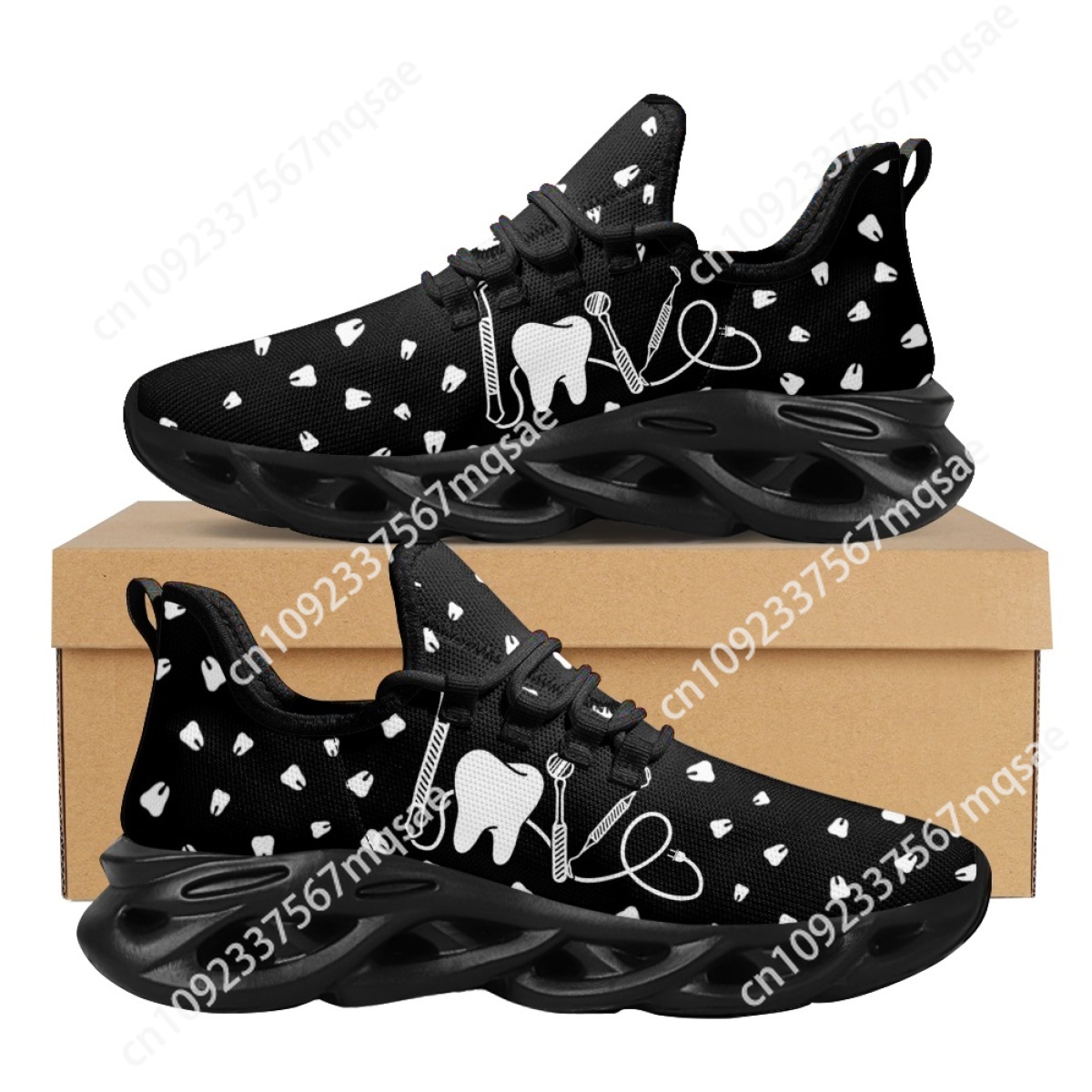 Preto e branco dentes institui - Men'S Shoes Black And White avaliação e preço