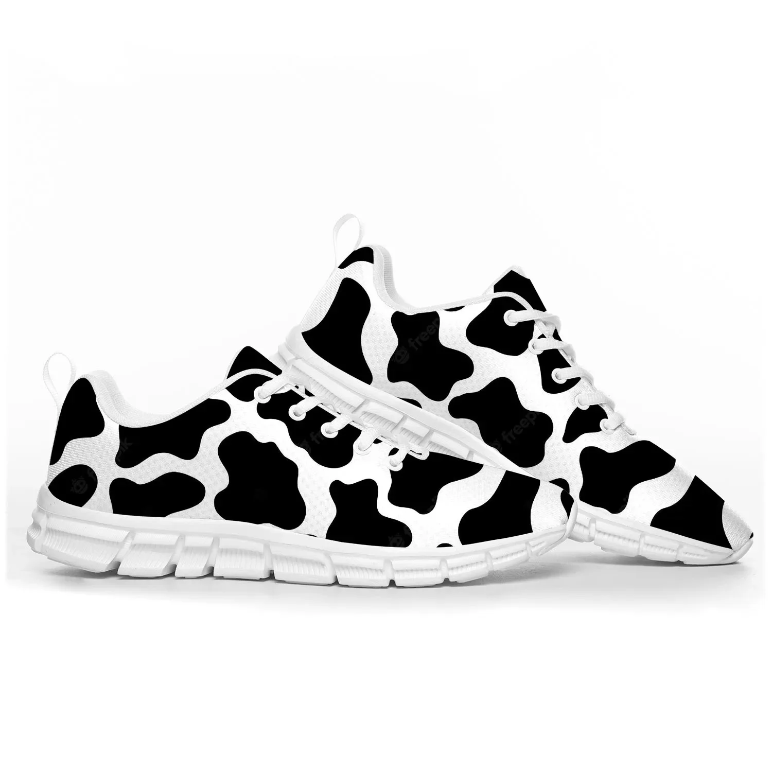 Vaca impressão padrão 3d sapat - Men'S Shoes Black And White avaliação e preço