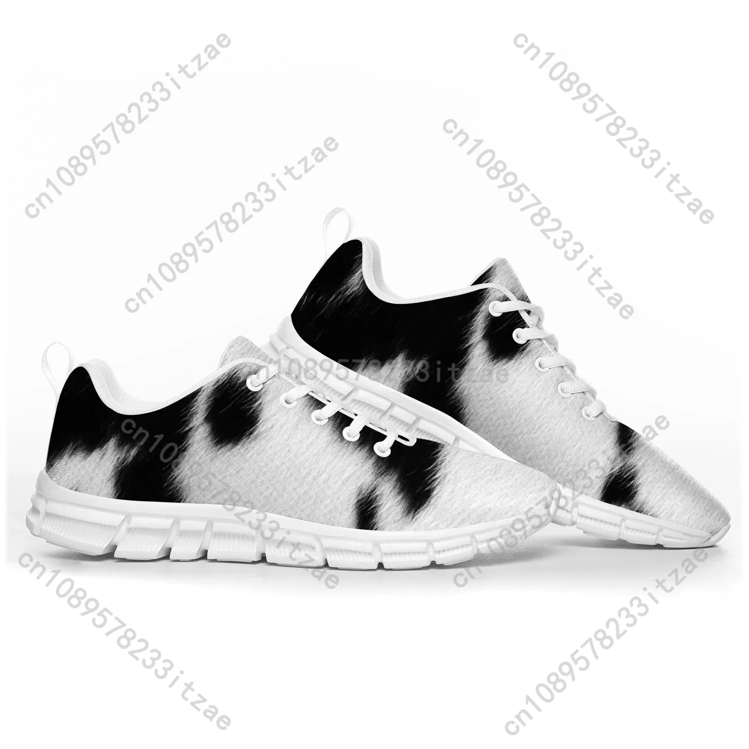 Vaca impressão padrão 3d sapat - Men'S Shoes Black And White avaliação e preço