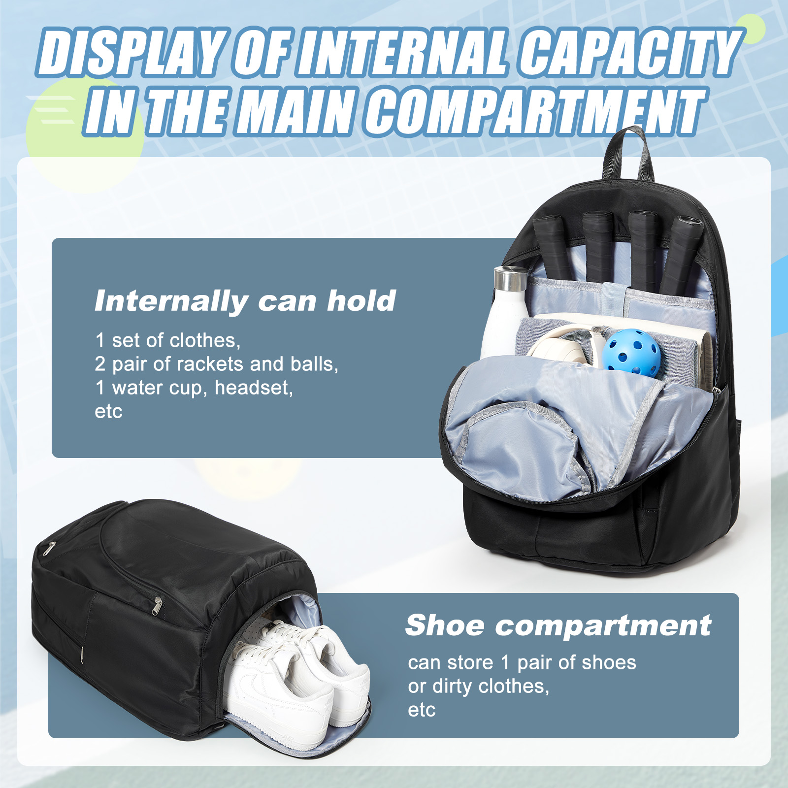 Mochila de Tênis para 2 Raquet - Men Shoes Casual avaliação e preço