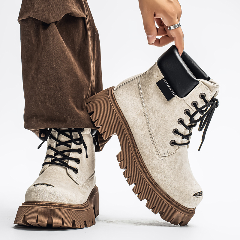 Botas Clássicas de Cano Alto e - Men'S Shoes With Wide Toe Box avaliação e preço