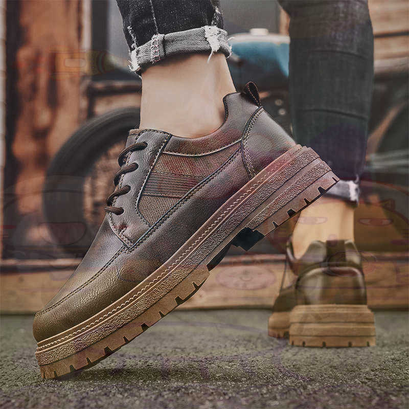 Escuro natural couro moda form - Men Shoes Expensive avaliação e preço