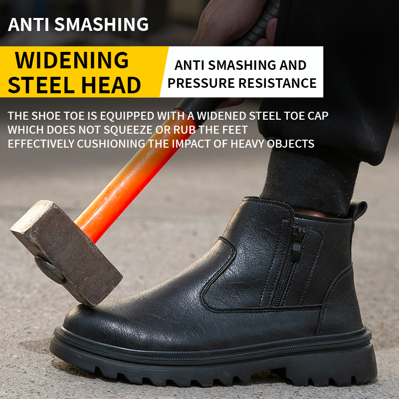 Botas de couro marrom masculin - Work Boot Steel Toe avaliação e preço