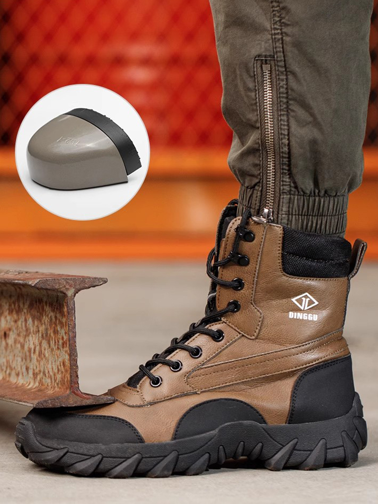 Botas masculinas de cano alto, - Work Boot Steel Toe avaliação e preço