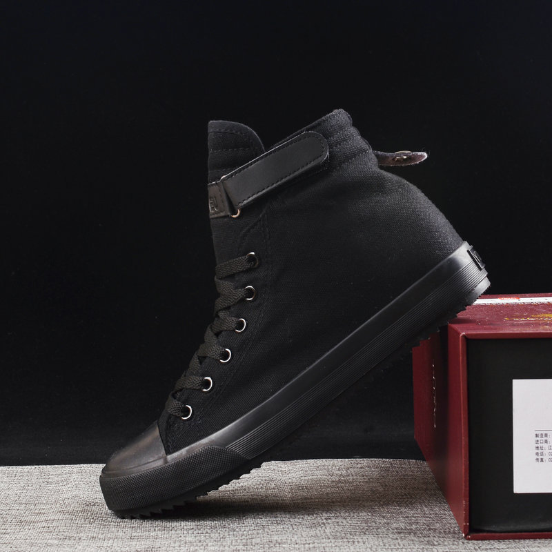 Sapatilhas de lona alta para h - Men'S Shoes Black And White avaliação e preço